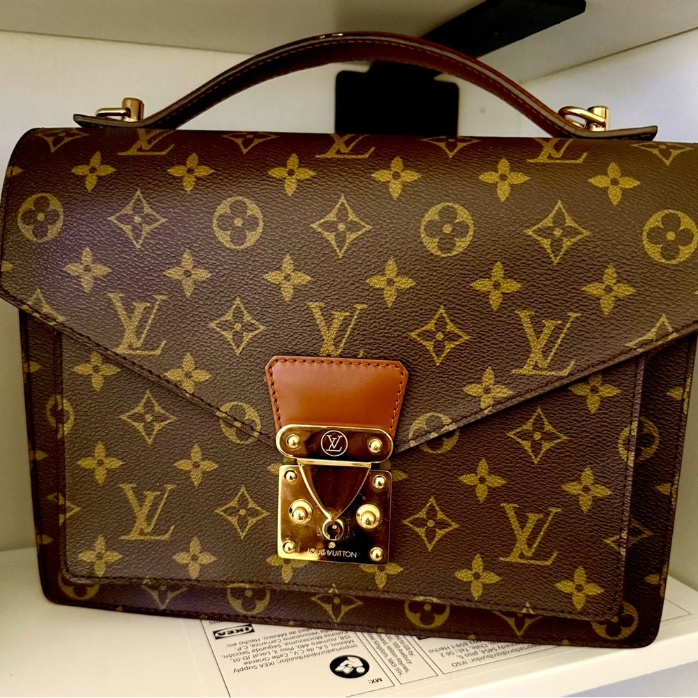 Louis Vuitton Brown and Gold Satchel